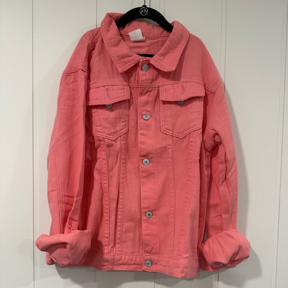 Girls Pink Denim Jacket